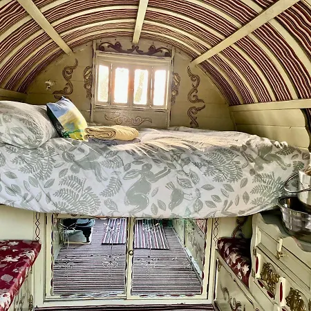 Romany Bow Gypsy Wagon @ Tin And Canvas Glamping, Pickering
