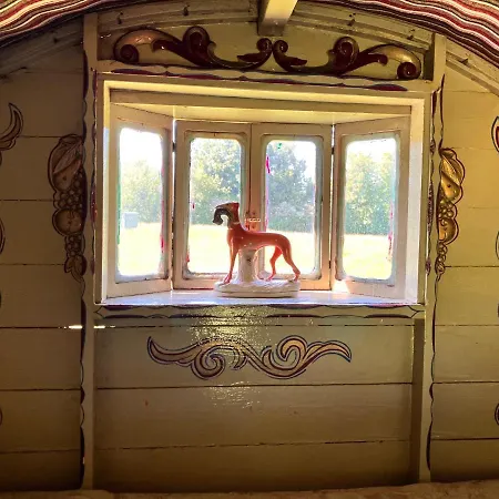 Camping Romany Bow Gypsy Wagon @ Tin And Canvas Glamping,