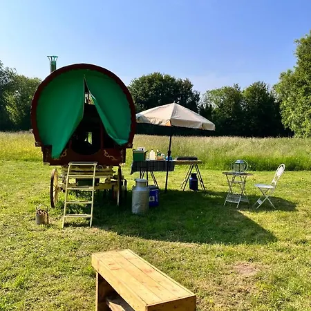 Romany Bow Gypsy Wagon @ Tin And Canvas Glamping,