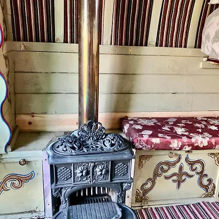 Romany Bow Gypsy Wagon @ Tin And Canvas Glamping, Camping *