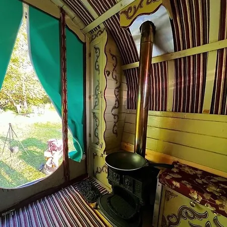 Romany Bow Gypsy Wagon @ Tin And Canvas Glamping,